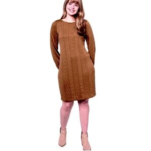 Susan Graver Cable Knit Sweater Dress